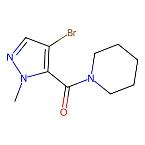 (4-bromo-1-methyl-1H-pyrazol-5-yl)(piperidin-1-yl)methanone structure