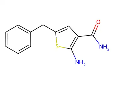 2-Amino-5-benzylthiophene-3-carboxamide structure