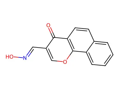 3-(Hydroxyiminomethyl)benzo[h]chromen-4-one structure
