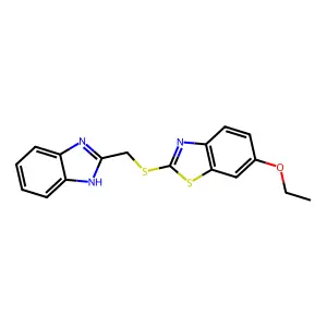 2-[(1H-benzimidazol-2-ylmethyl)sulfanyl]-6-ethoxy-1,3-benzothiazole structure
