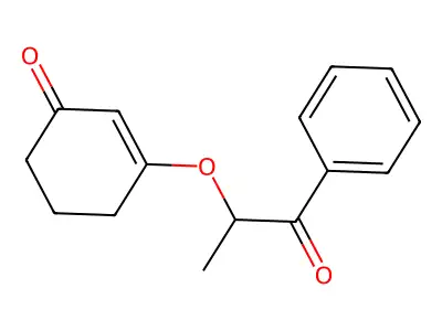 3-(1-Oxo-1-phenylpropan-2-yl)oxycyclohex-2-en-1-one structure