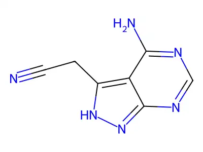 (4-Amino-2H-pyrazolo[3,4-d]pyrimidin-3-yl)acetonitrile structure