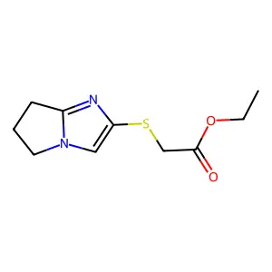 ethyl 2-(6,7-dihydro-5H-pyrrolo[1,2-a]imidazol-2-ylsulfanyl)acetate structure