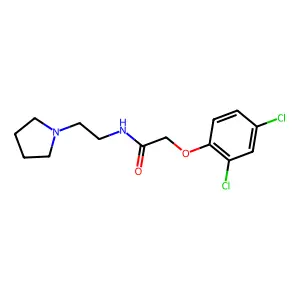 2-(2,4-dichlorophenoxy)-N-(2-pyrrolidin-1-ylethyl)acetamide structure