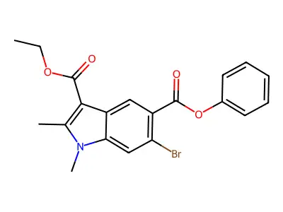 3-ethyl 5-phenyl 6-bromo-1,2-dimethyl-1H-indole-3,5-dicarboxylate structure
