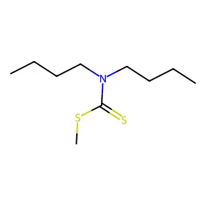 Carbamodithioic acid, dibutyl-, methyl ester structure