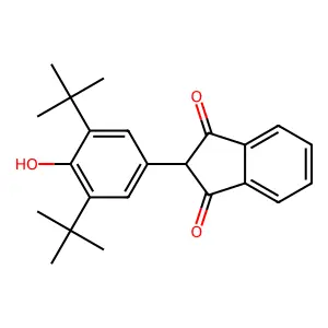2-(3,5-Di-tert-butyl-4-hydroxyphenyl)-1H-indene-1,3(2H)-dione structure
