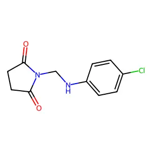 N-(对氯苯氨甲基)琥珀酰亚胺 structure