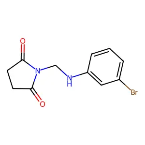 Succinimide, N-(m-bromoanilinomethyl)- structure