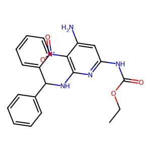 ethyl N-[4-amino-6-(benzhydrylamino)-5-nitro-2-pyridyl]carbamate structure