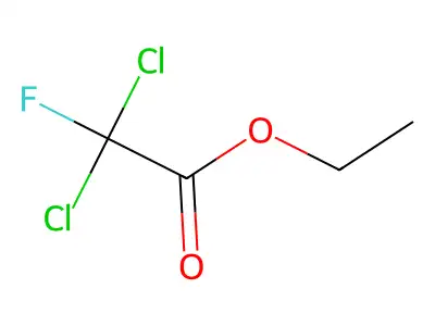 Ethyl dichlorofluoroacetate structure