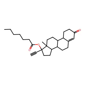 庚酸炔诺酮 structure