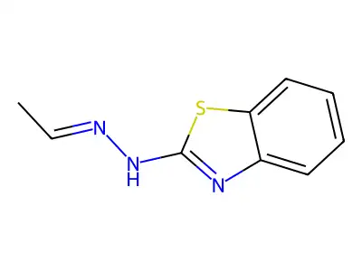 Acetaldehyde, 2-(2-benzothiazolyl)hydrazone structure