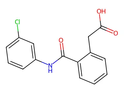 2-{2-[(3-Chlorophenyl)carbamoyl]phenyl}acetic acid structure