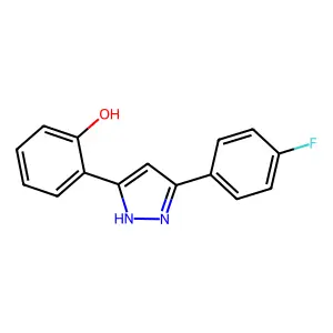 2-(5-(4-fluorophenyl)-1H-pyrazol-3-yl)phenol structure