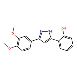2-(5-(3,4-dimethoxyphenyl)-1H-pyrazol-3-yl)phenol structure