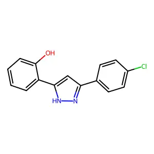 2-[3-(4-chlorophenyl)-1H-pyrazol-5-yl]phenol structure