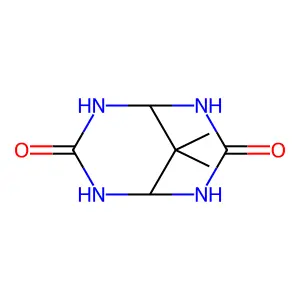 2,4,6,8-Tetraazabicyclo[3.3.1]nonane-3,7-dione, 9,9-dimethyl- structure