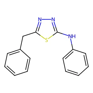5-benzyl-N-phenyl-1,3,4-thiadiazol-2-amine structure