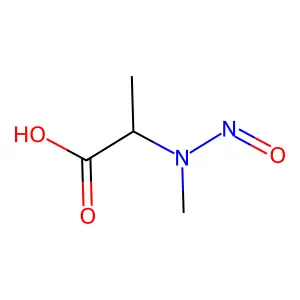2-[Methyl(nitroso)amino]propanoic acid structure