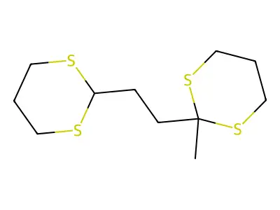 2-[2-(1,3-Dithian-2-yl)ethyl]-2-methyl-1,3-dithiane structure