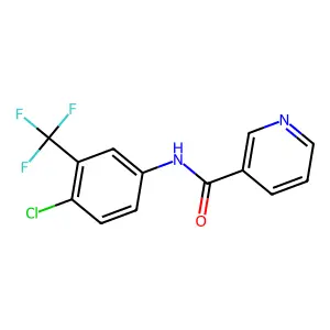 N-[4-chloro-3-(trifluoromethyl)phenyl]pyridine-3-carboxamide structure