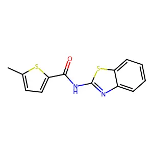 N-(1,3-benzothiazol-2-yl)-5-methylthiophene-2-carboxamide structure