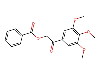 2-Oxo-2-(3,4,5-trimethoxyphenyl)ethyl benzoate structure