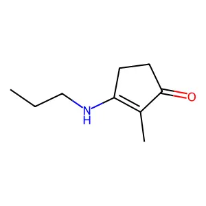 2-Methyl-3-(propylamino)cyclopent-2-en-1-one structure