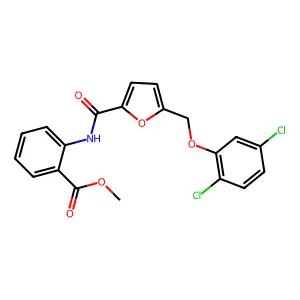 Methyl 2-({5-[(2,5-dichlorophenoxy)methyl]-2-furoyl}amino)benzoate structure