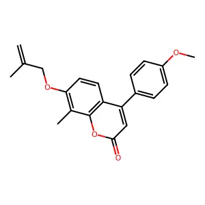 4-(4-methoxyphenyl)-8-methyl-7-[(2-methylallyl)oxy]-2H-chromen-2-one structure
