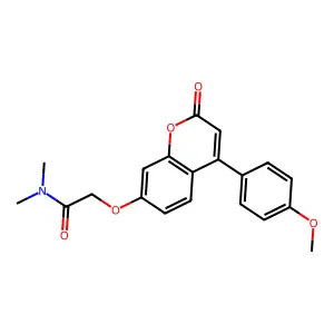 2-[4-(4-Methoxy-phenyl)-2-oxo-2H-chromen-7-yloxy]-N,N-dimethyl-acetamide structure
