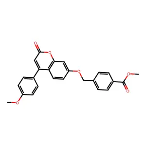 methyl 4-({[4-(4-methoxyphenyl)-2-oxo-2H-chromen-7-yl]oxy}methyl)benzoate structure