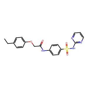 2-(4-Ethyl-phenoxy)-N-[4-(pyrimidin-2-ylsulfamoyl)-phenyl]-acetamide structure