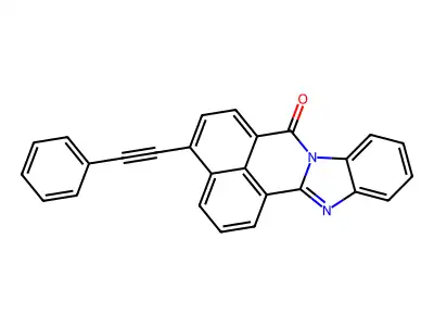 4-(phenylethynyl)-7H-benzo[de]benzo[4,5]imidazo[2,1-a]isoquinolin-7-one structure