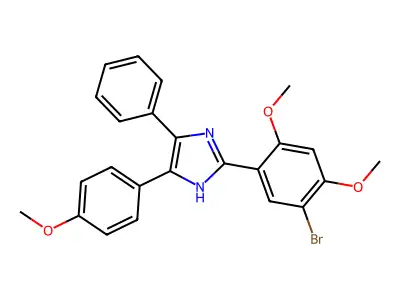 2-(5-bromo-2,4-dimethoxyphenyl)-5-(4-methoxyphenyl)-4-phenyl-1H-imidazole structure