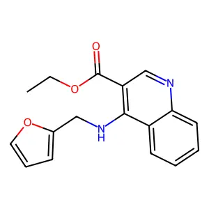 Ethyl 4-(furan-2-ylmethylamino)quinoline-3-carboxylate structure