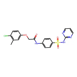 2-(4-Chloro-3-methyl-phenoxy)-N-[4-(pyrimidin-2-ylsulfamoyl)-phenyl]-acetamide structure