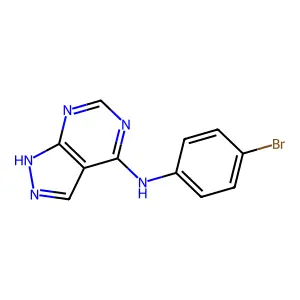 N-(4-bromophenyl)-1H-pyrazolo[3,4-d]pyrimidin-4-amine structure