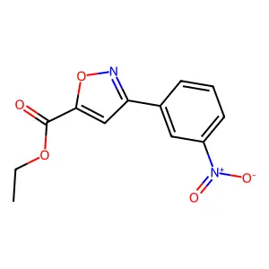 Ethyl 3-(3-nitrophenyl)isoxazole-5-carboxylate structure