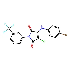 3-(4-Bromoanilino)-4-chloro-1-[3-(trifluoromethyl)phenyl]pyrrole-2,5-dione structure