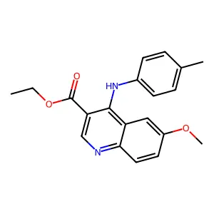 Ethyl 6-methoxy-4-[(4-methylphenyl)amino]quinoline-3-carboxylate structure