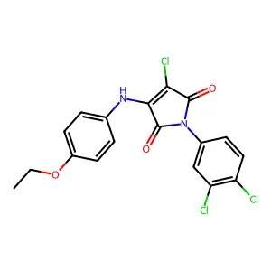 3-Chloro-1-(3,4-dichlorophenyl)-4-(4-ethoxyanilino)pyrrole-2,5-dione structure