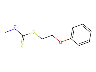 2-phenoxyethyl N-methylcarbamodithioate structure