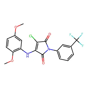 3-Chloro-4-(2,5-dimethoxyanilino)-1-[3-(trifluoromethyl)phenyl]pyrrole-2,5-dione structure