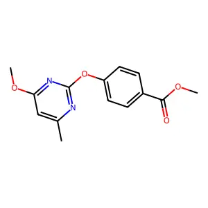 Methyl 4-(4-methoxy-6-methylpyrimidin-2-yl)oxybenzoate structure