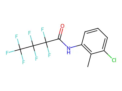 N-(3-chloro-2-methylphenyl)-2,2,3,3,4,4,4-heptafluorobutanamide structure