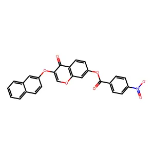 3-(2-naphthyloxy)-4-oxo-4H-chromen-7-yl 4-nitrobenzoate structure