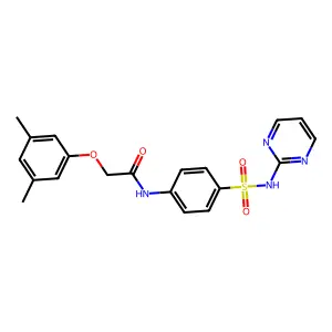 2-(3,5-Dimethyl-phenoxy)-N-[4-(pyrimidin-2-ylsulfamoyl)-phenyl]-acetamide structure