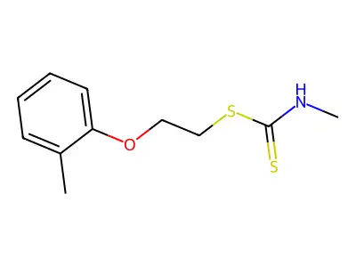 2-(o-Tolyloxy)ethyl methylcarbamodithioate structure